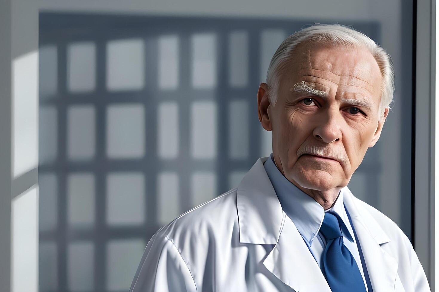 AI generated an older man in a lab coat photo