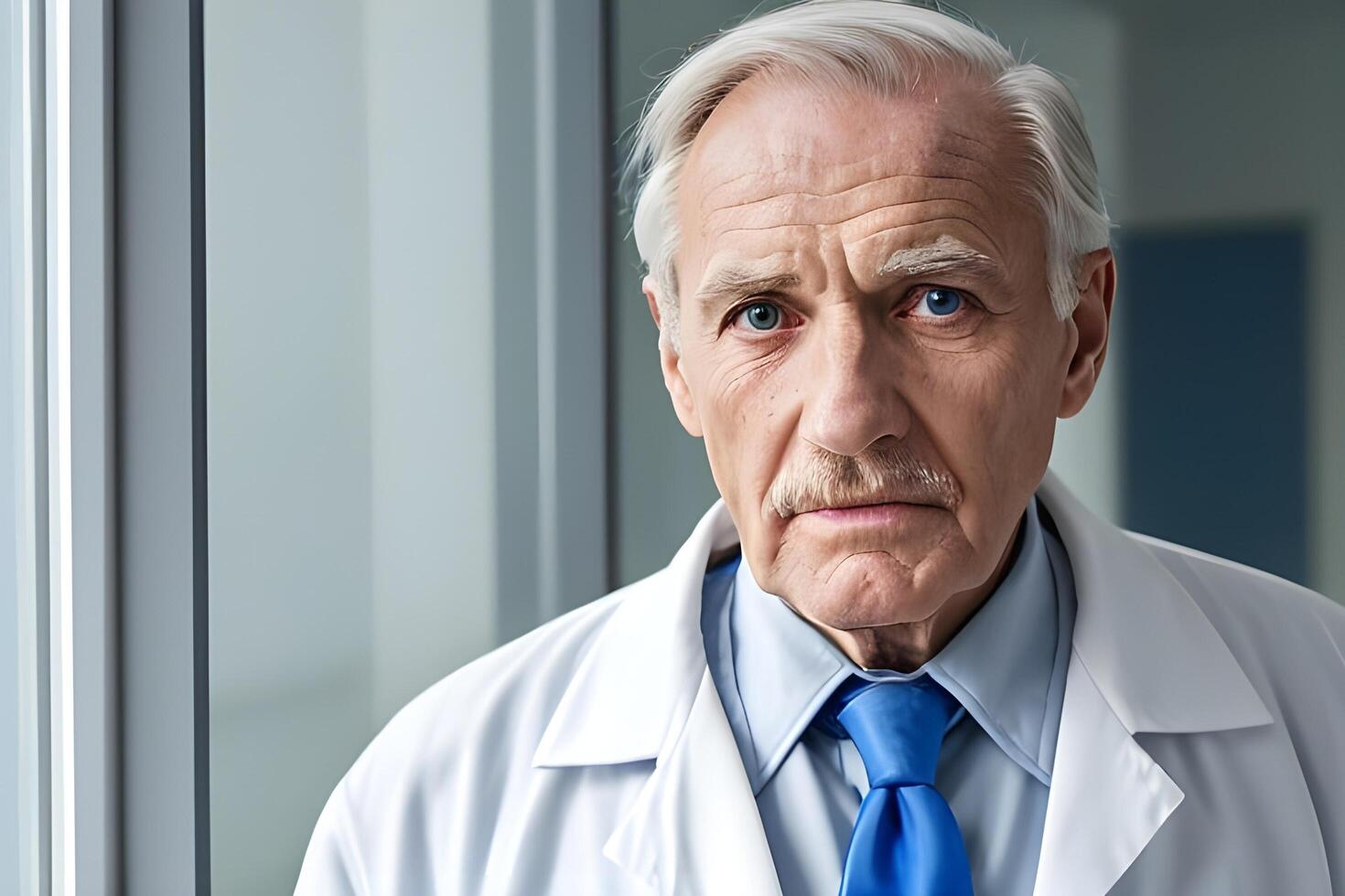 AI generated an older man in a lab coat photo