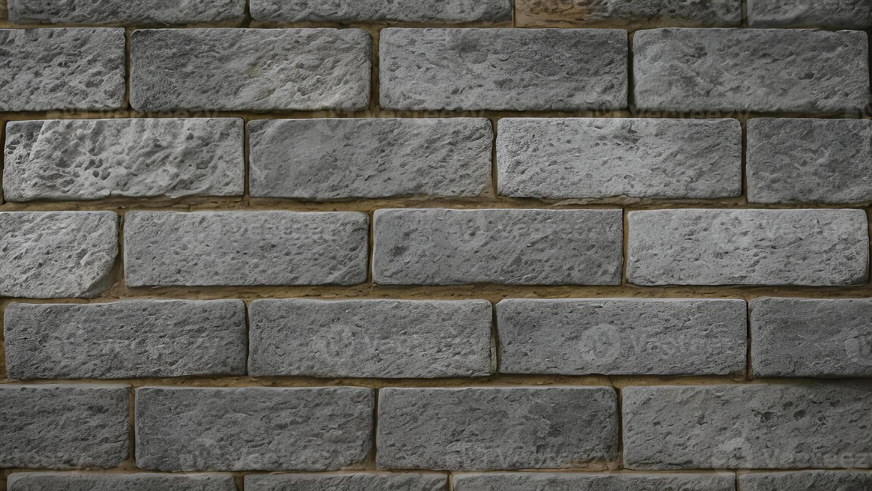 AI generated Texture of old gray concrete brick wall background photo