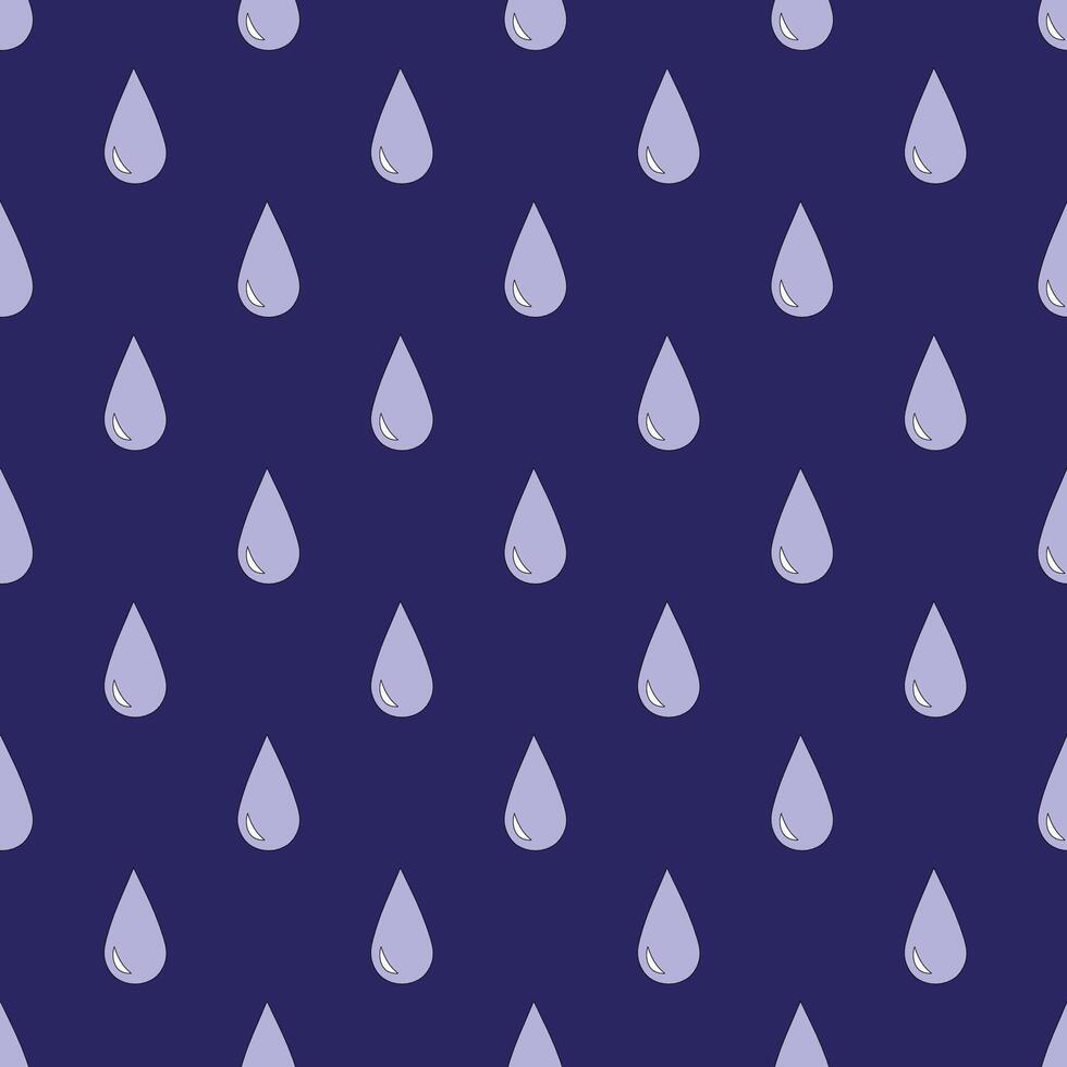 Seamless vector pattern with drops on a blue background. Good for fabric, wrap, wallpaper, bed linen set for children.