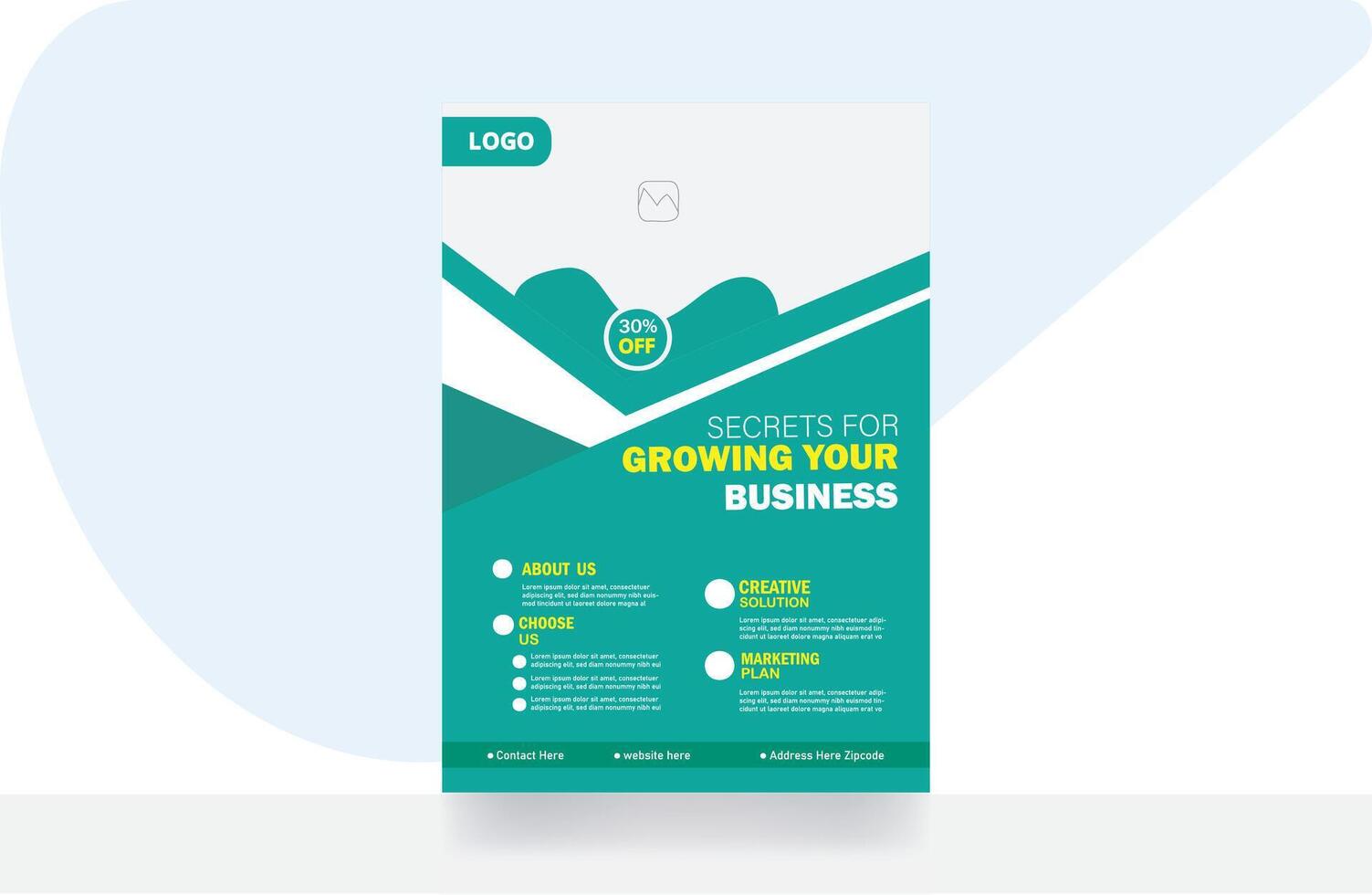 Professional flyer design template vector