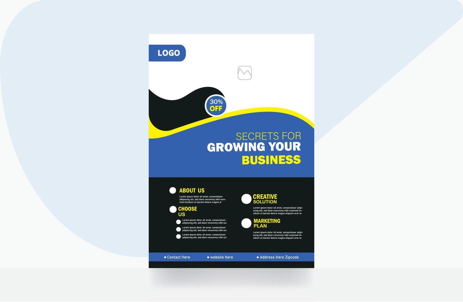 Professional flyer design template vector