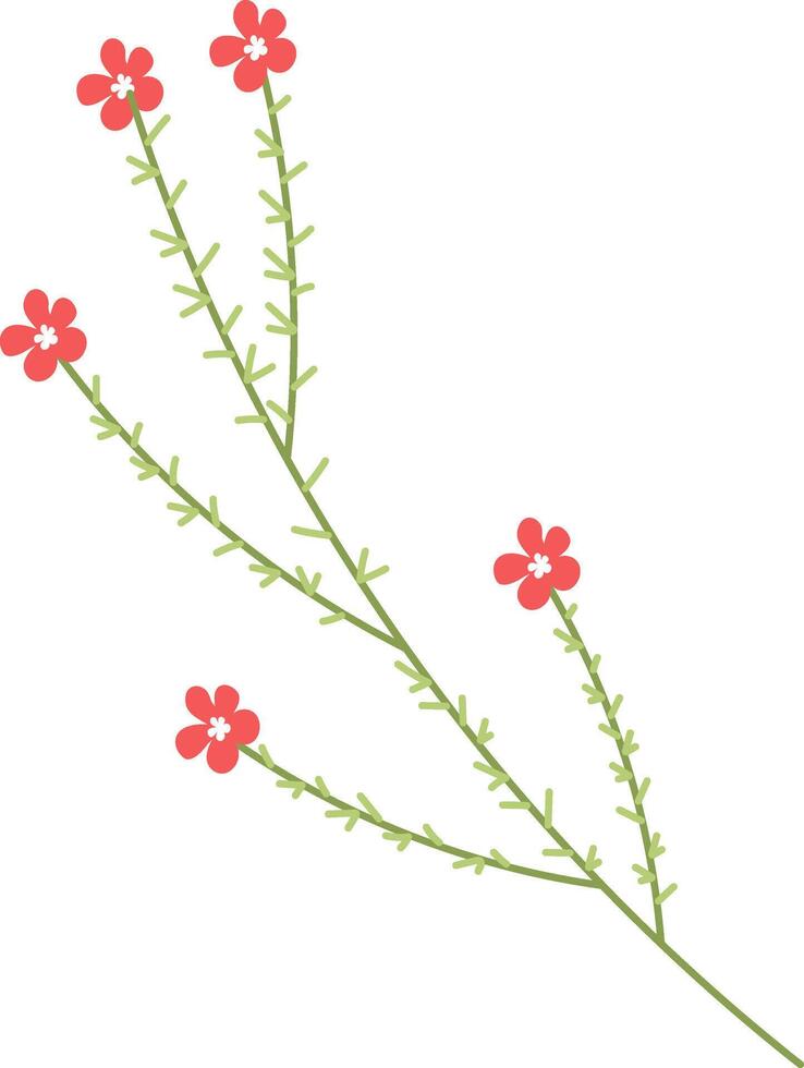 Flower for your design and congratulations, cards for your loved ones. Spring landscape from illustrations. Vector illustration in flat style. Isolated on white background.