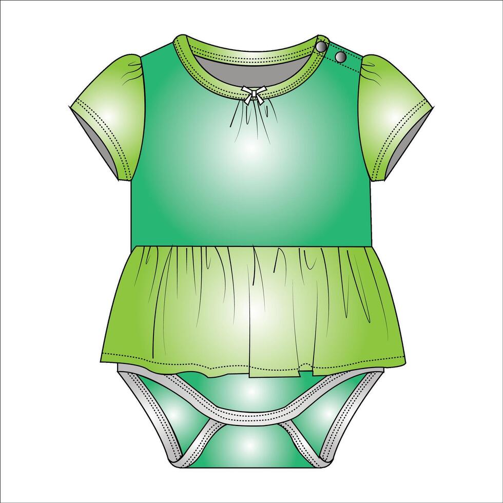 soplo manga burlarse de vestir onesies para bebé muchachas y niñito muchachas en editable vector archivo