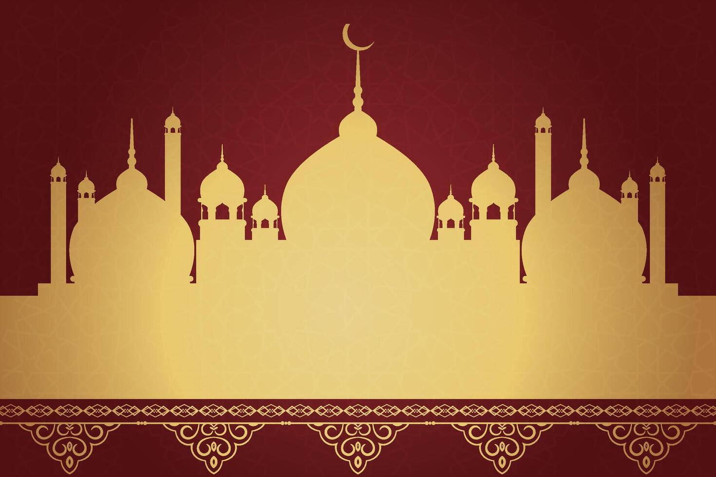 Ramadan, Eid al-Fitr, Islamic new year mosque background greeting card vector