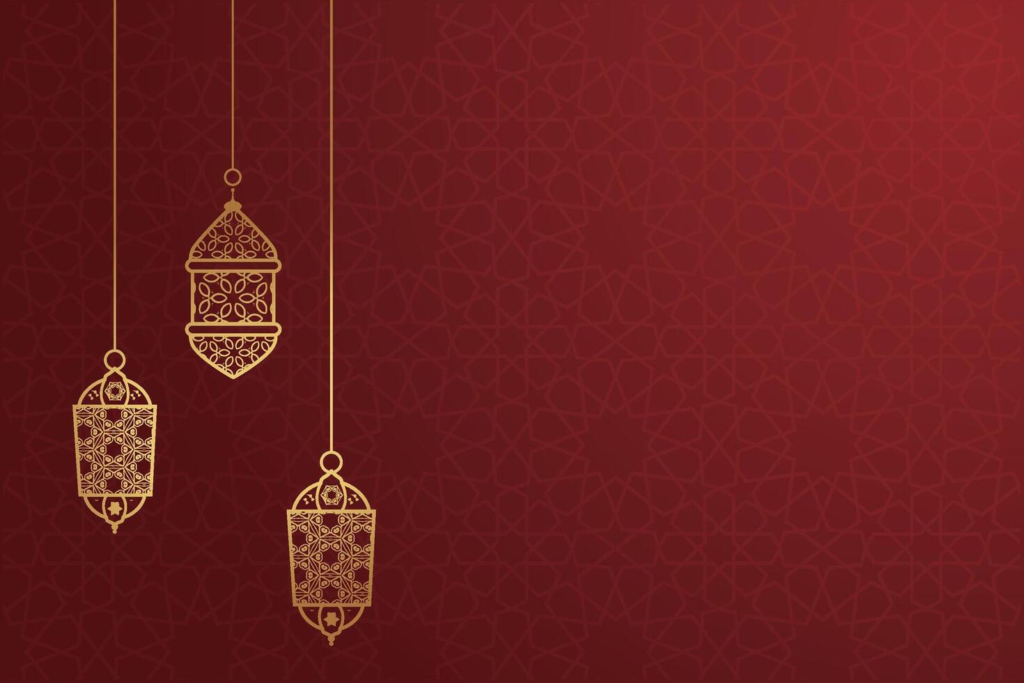 Ramadan, Eid al-Fitr, Islamic new year mosque background greeting card vector