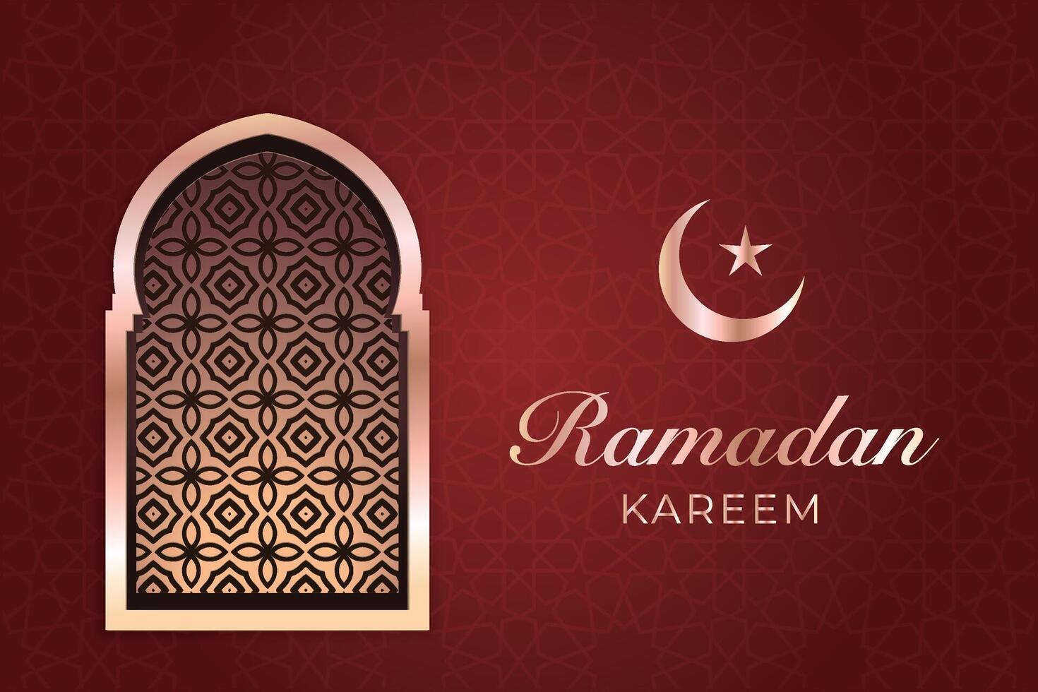 Ramadan, Eid al-Fitr, Islamic new year mosque background greeting card vector
