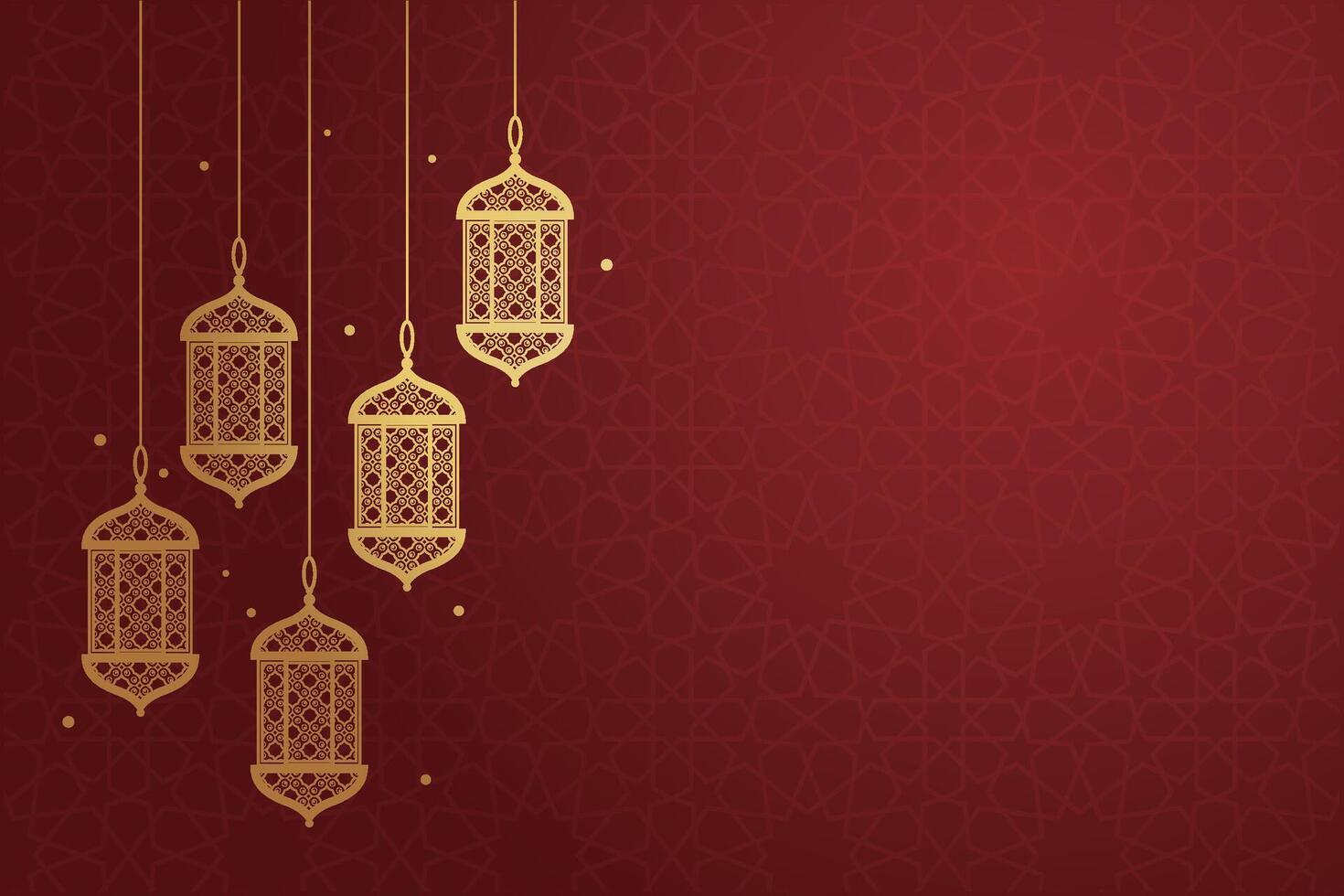 Ramadan, Eid al-Fitr, Islamic new year mosque background greeting card vector