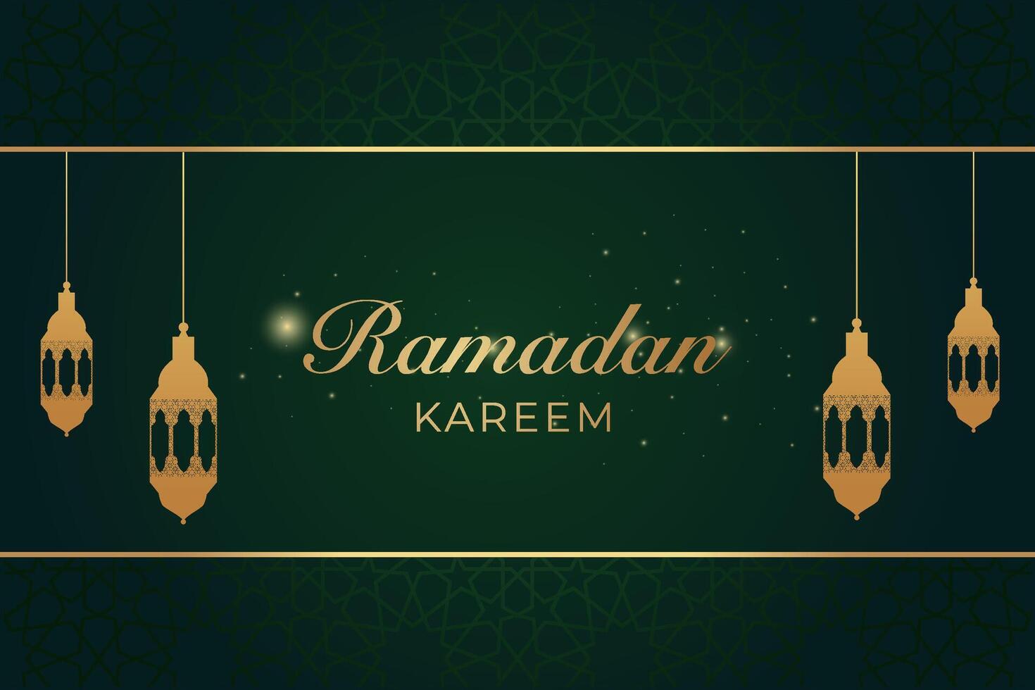 Ramadan, Eid al-Fitr, Islamic new year mosque background greeting card vector