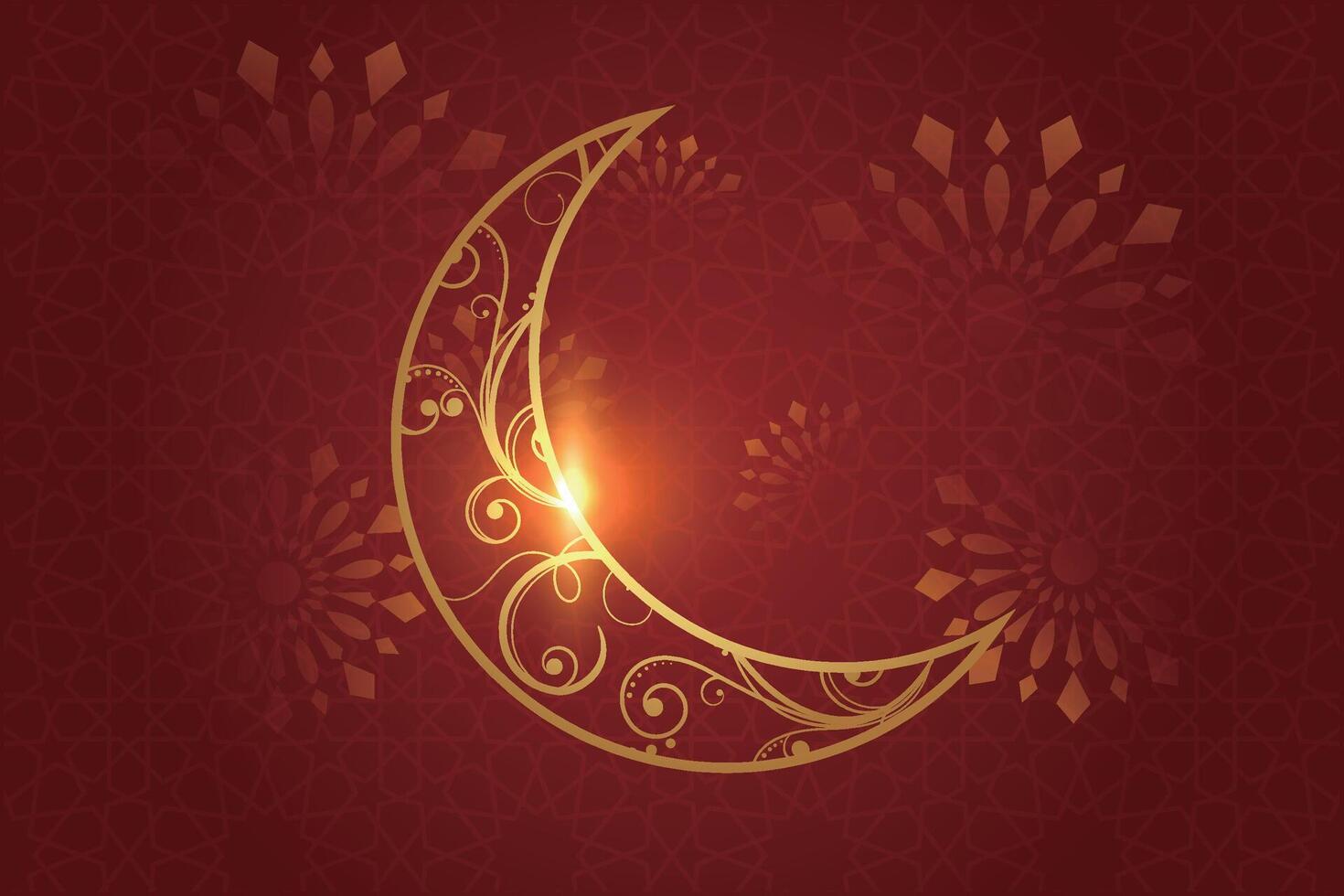 Ramadan, Eid al-Fitr, Islamic new year mosque background greeting card vector