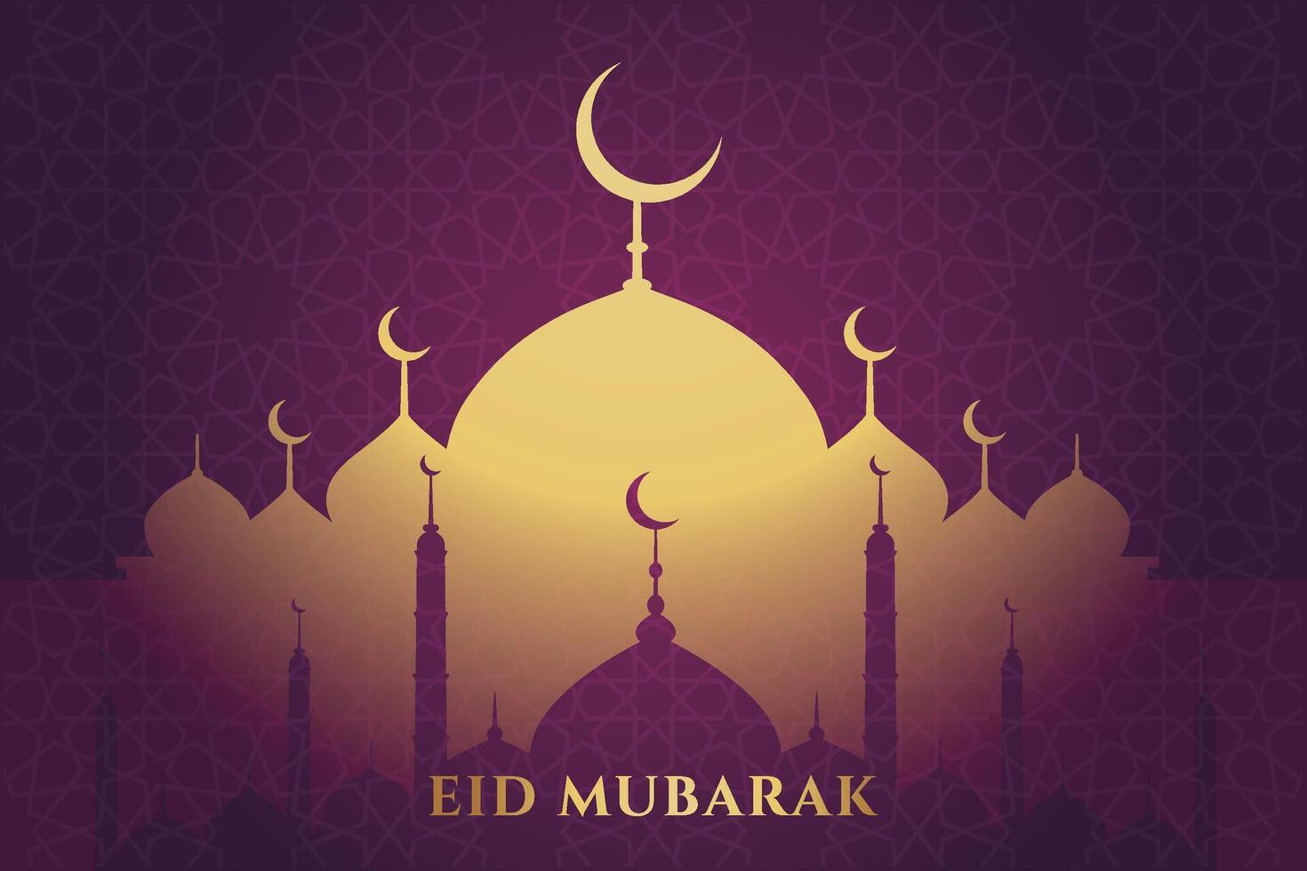 Ramadan, Eid al-Fitr, Islamic new year mosque background greeting card vector