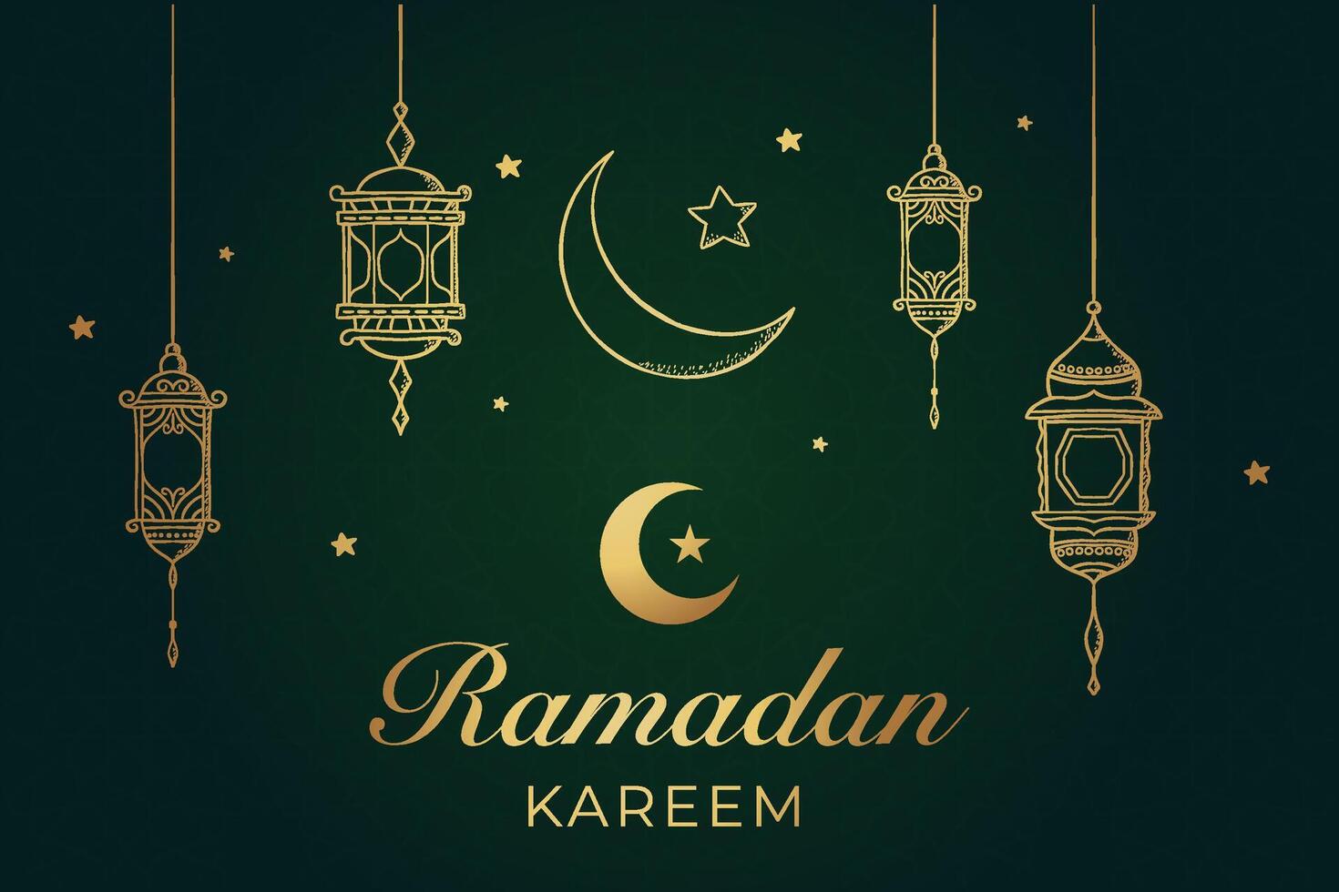 Ramadan, Eid al-Fitr, Islamic New Year background greeting card vector