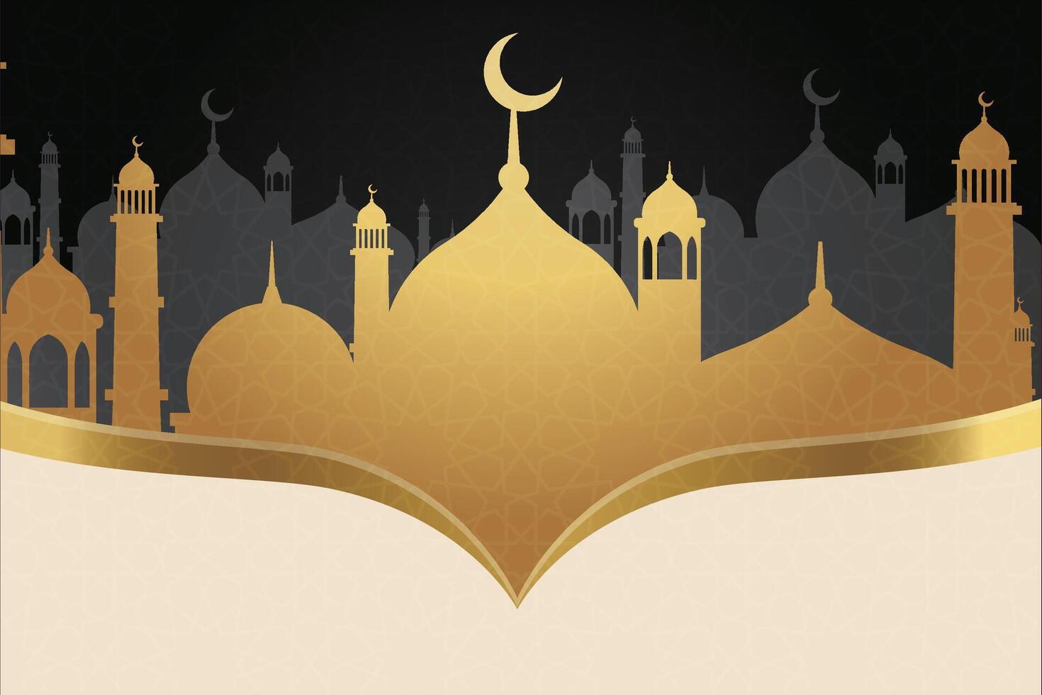 Ramadan, Eid al-Fitr, Islamic New Year background greeting card vector