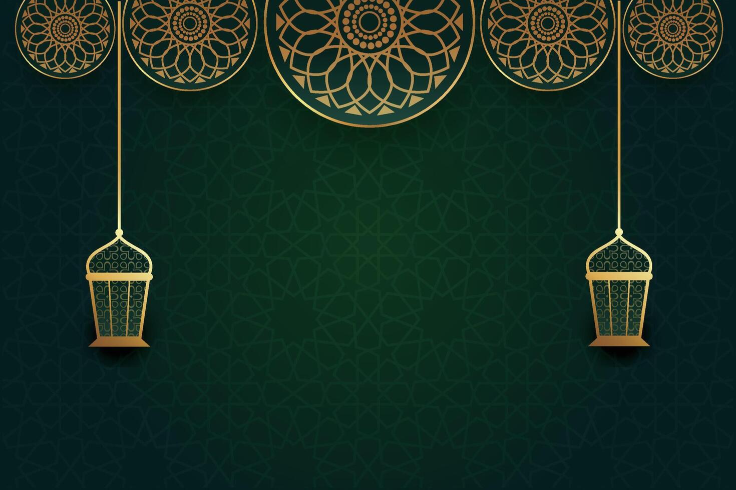 Ramadan, Eid al-Fitr, Islamic New Year background greeting card vector