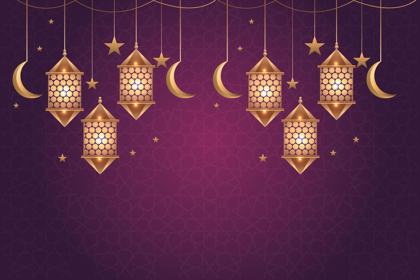 Ramadan, Eid al-Fitr, Islamic New Year background greeting card vector