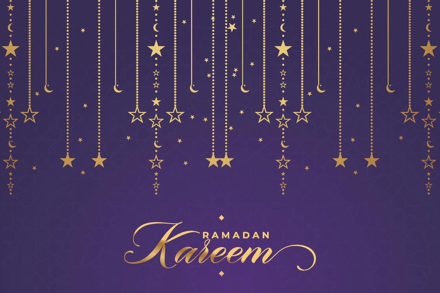 Ramadhan, Eid al-Fitr, Islamic calendar background greeting card with crescent moon decoration vector