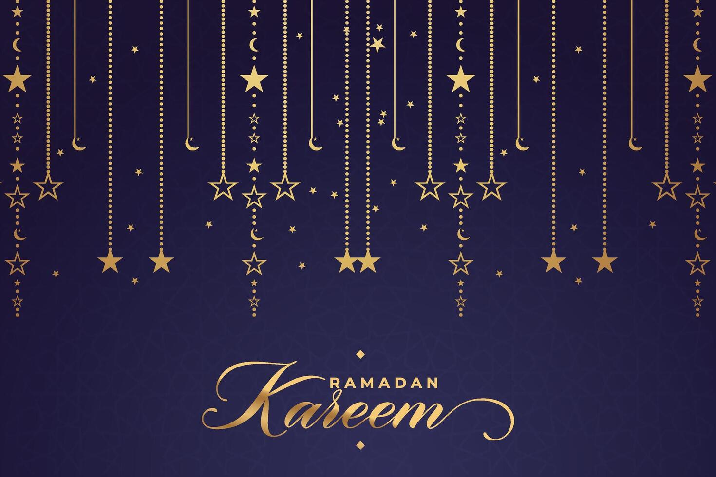 Ramadhan, Eid al-Fitr, Islamic calendar background greeting card with crescent moon decoration vector