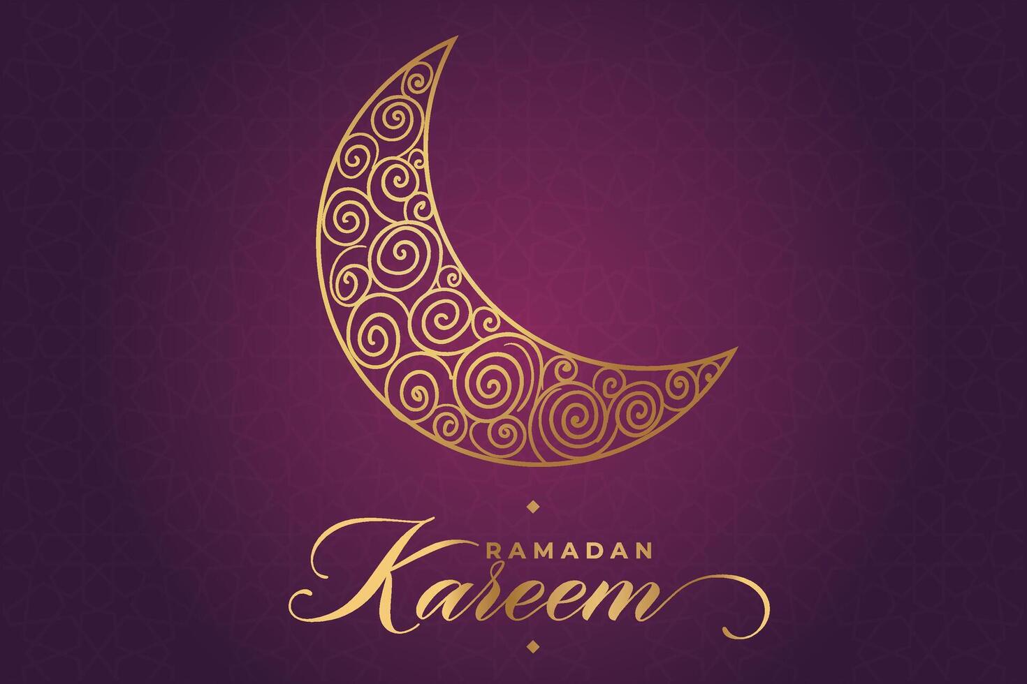 Ramadán, eid al fitr, islámico calendario antecedentes saludo tarjeta con creciente Luna decoración vector