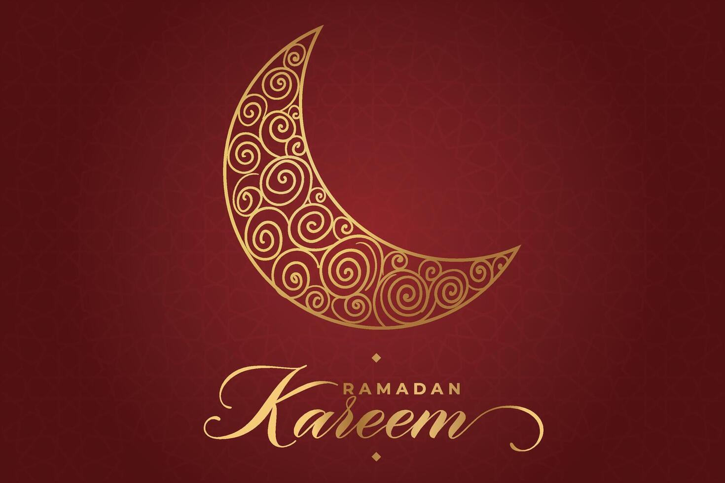 Ramadhan, Eid al-Fitr, Islamic calendar background greeting card with crescent moon decoration vector