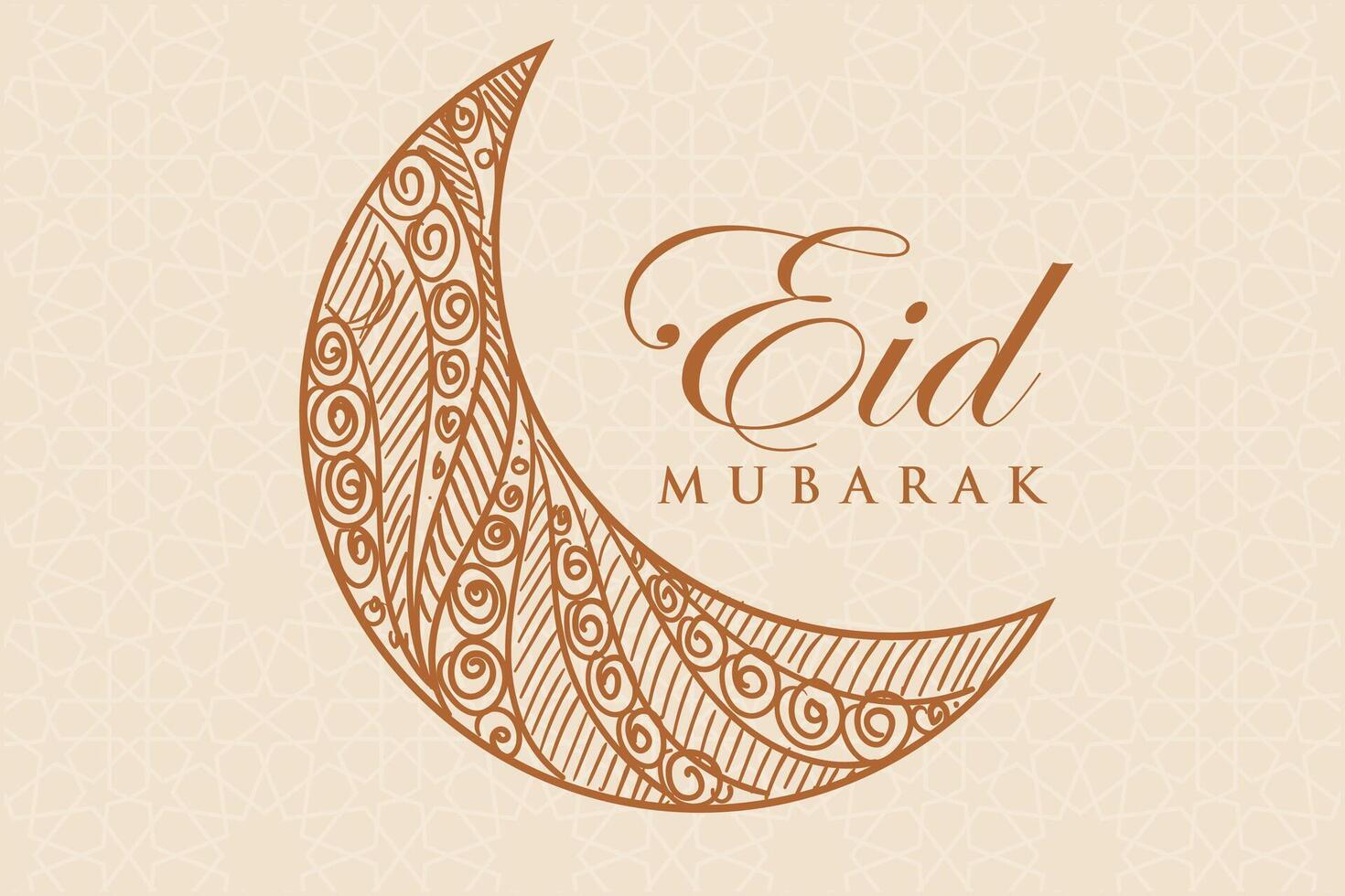 Ramadán, eid al fitr, islámico calendario antecedentes saludo tarjeta con creciente Luna decoración vector