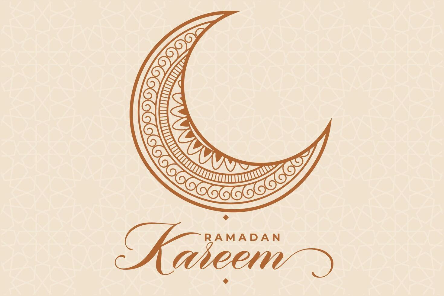 Ramadán, eid al fitr, islámico calendario antecedentes saludo tarjeta con creciente Luna decoración vector