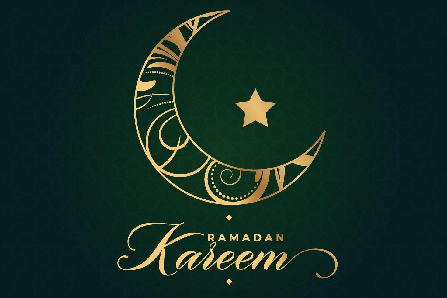Ramadán, eid al fitr, islámico calendario antecedentes saludo tarjeta con creciente Luna decoración vector