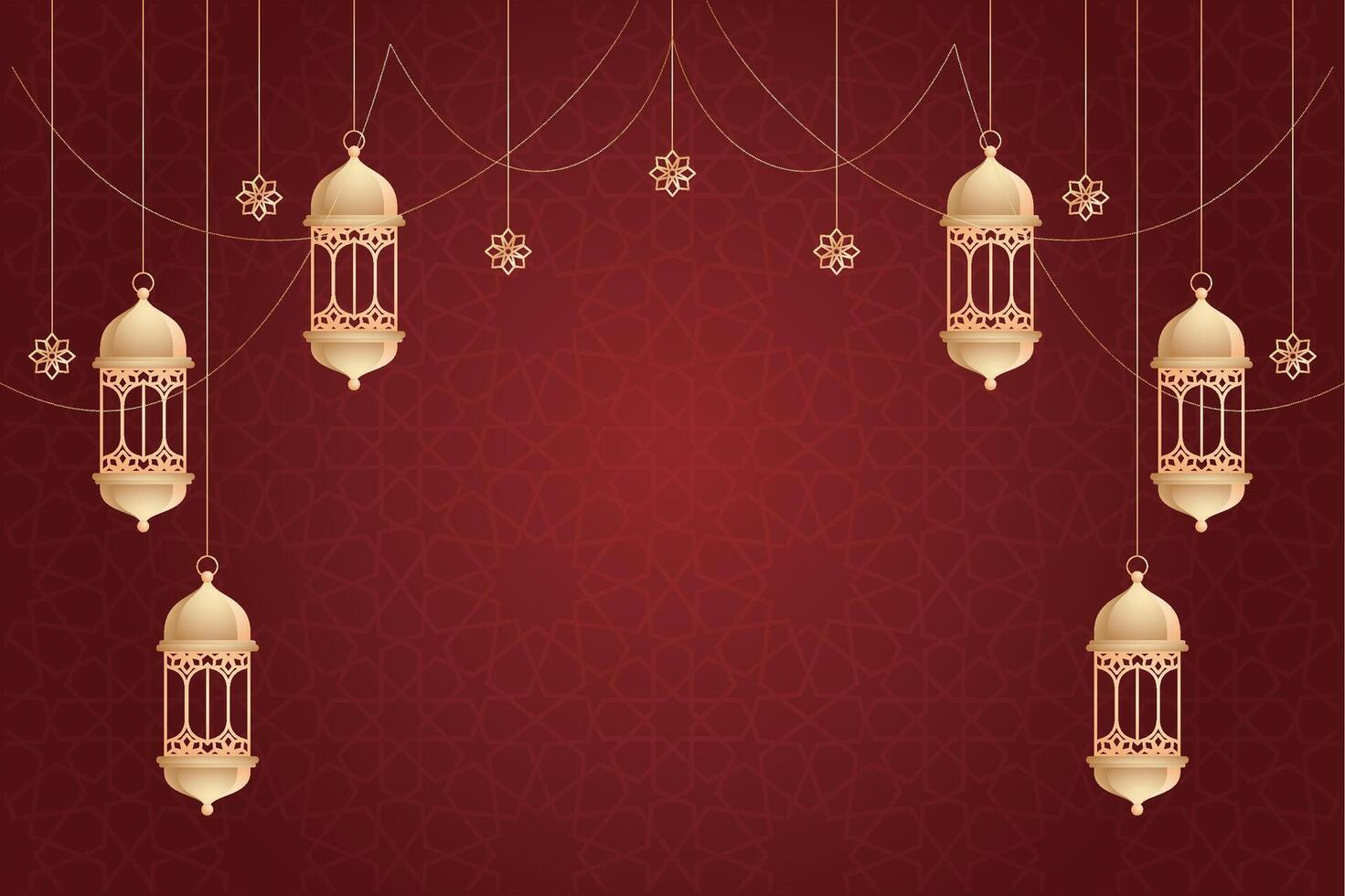 Elegant luxury Ramadhan, Eid Mubarak decorative holiday card vector