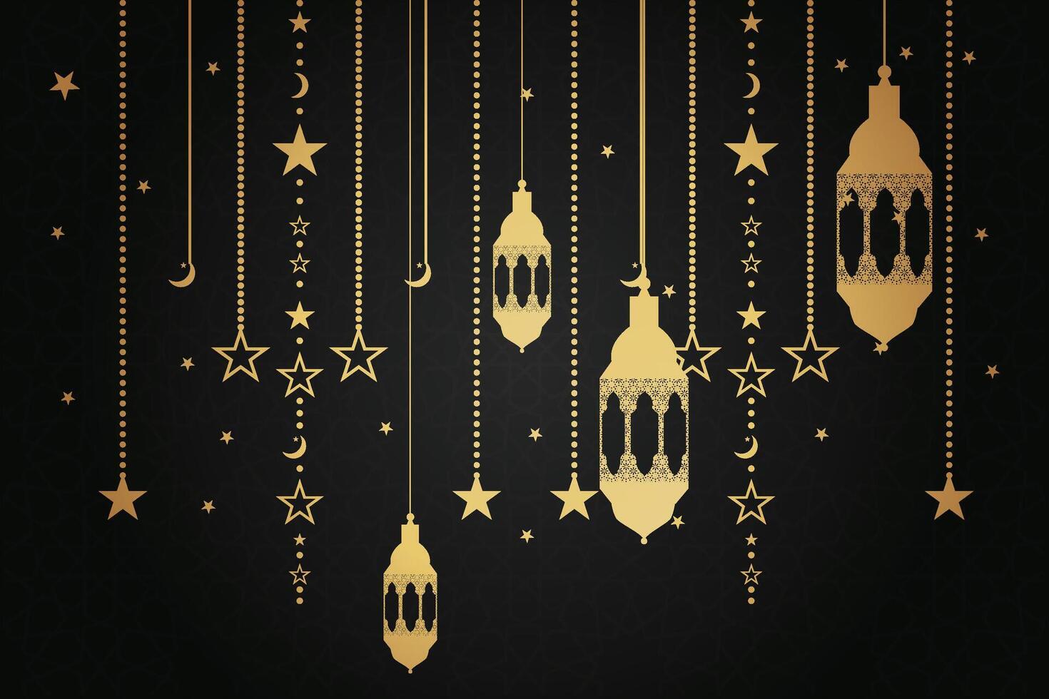 Elegant luxury Ramadhan, Eid Mubarak decorative holiday card vector