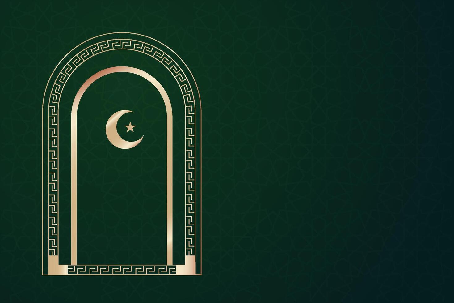 elegante lujo Ramadán, eid Mubarak decorativo fiesta tarjeta vector