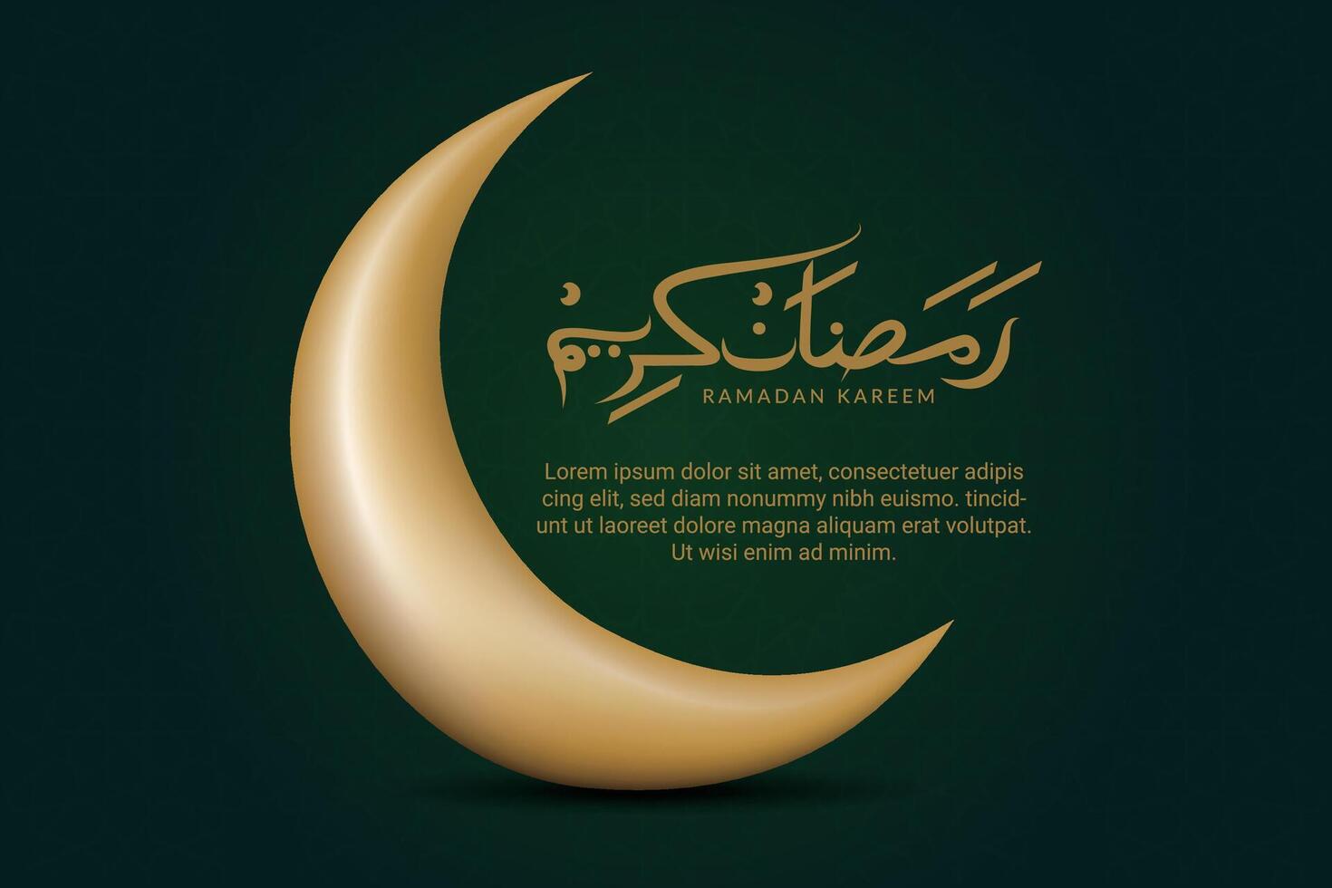 elegante lujo Ramadán, eid Mubarak decorativo fiesta tarjeta vector