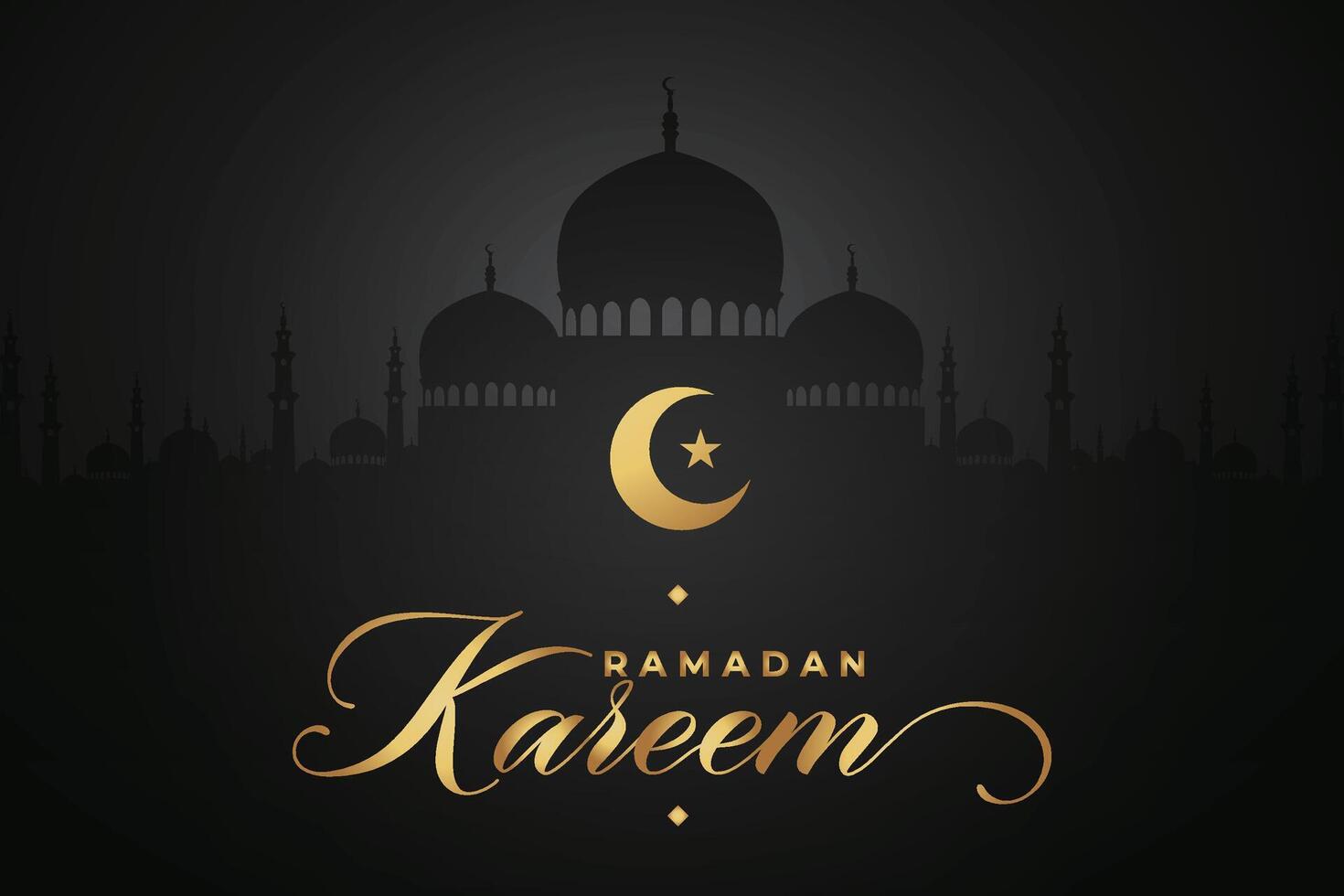 elegante lujo Ramadán, eid Mubarak decorativo fiesta tarjeta vector
