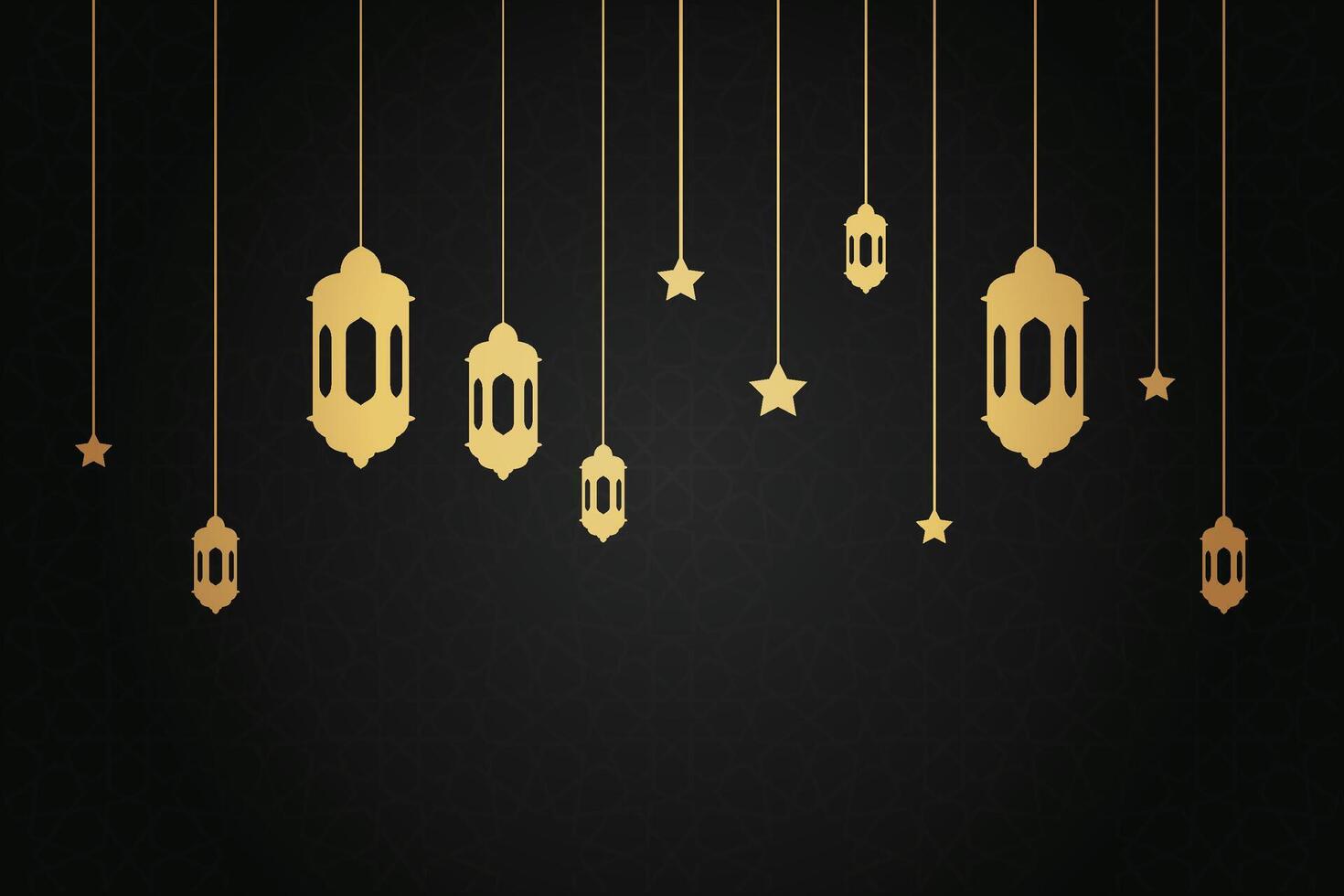 Luxurious Eid al-Fitr, Ramadhan holiday decoration greeting card vector