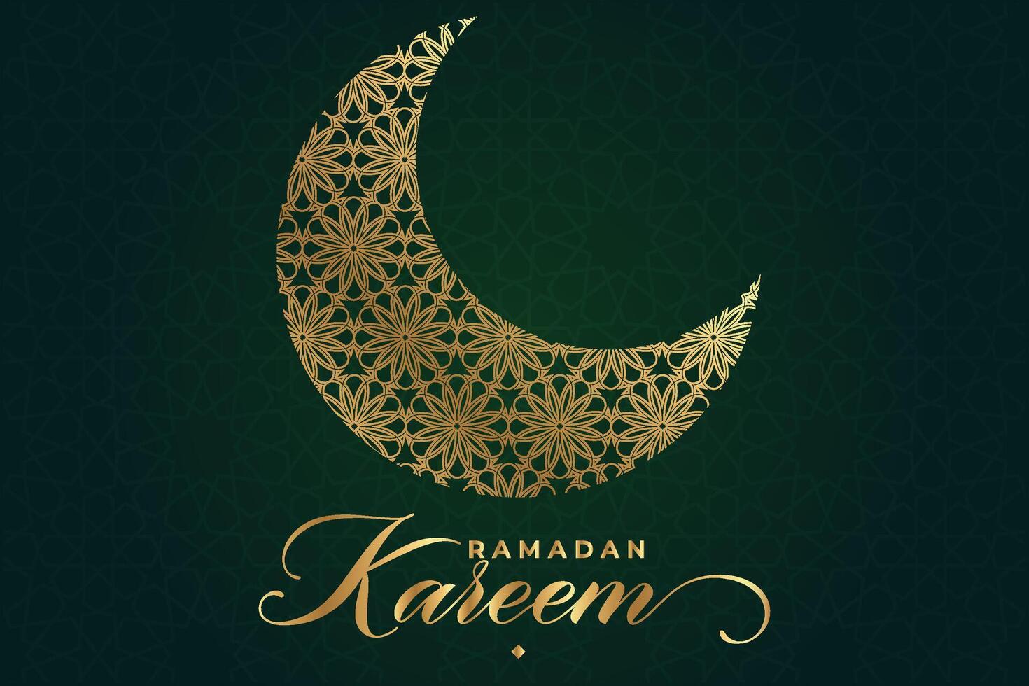 Luxurious Eid al-Fitr, Ramadhan holiday decoration greeting card vector