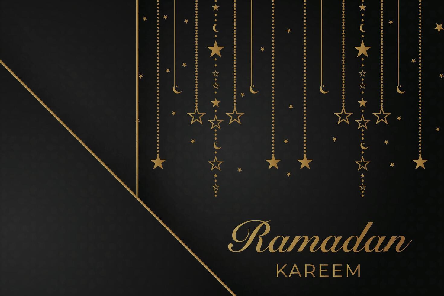 Luxurious Eid al-Fitr, Ramadhan holiday decoration greeting card vector