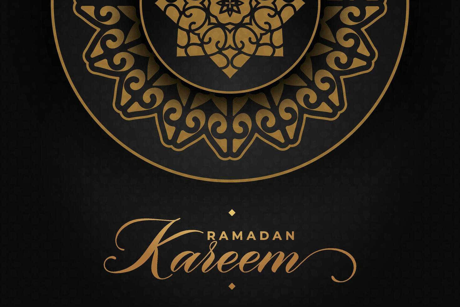 Luxurious Eid al-Fitr, Ramadhan holiday decoration greeting card vector