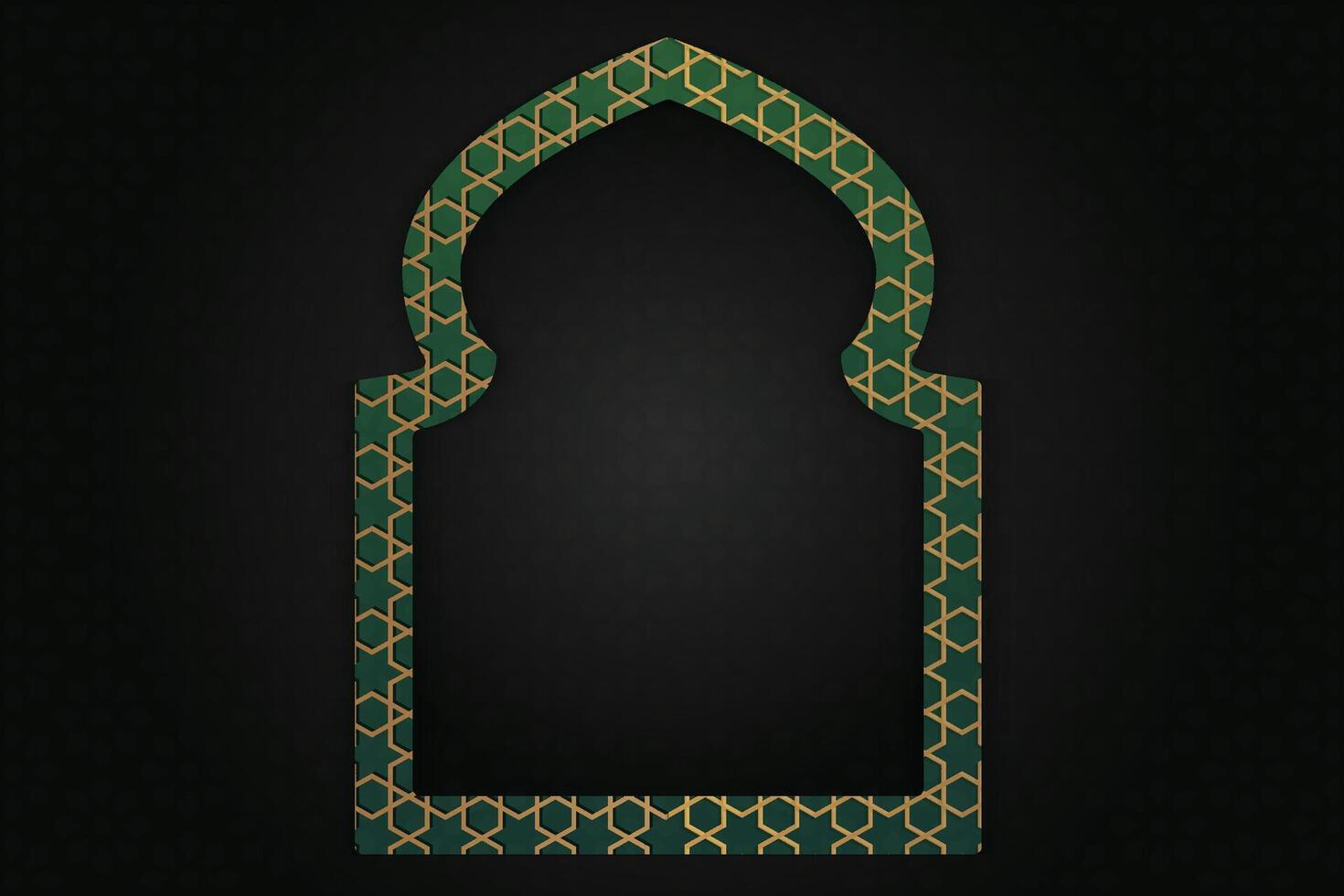 Luxurious Eid al-Fitr, Ramadhan holiday decoration greeting card vector
