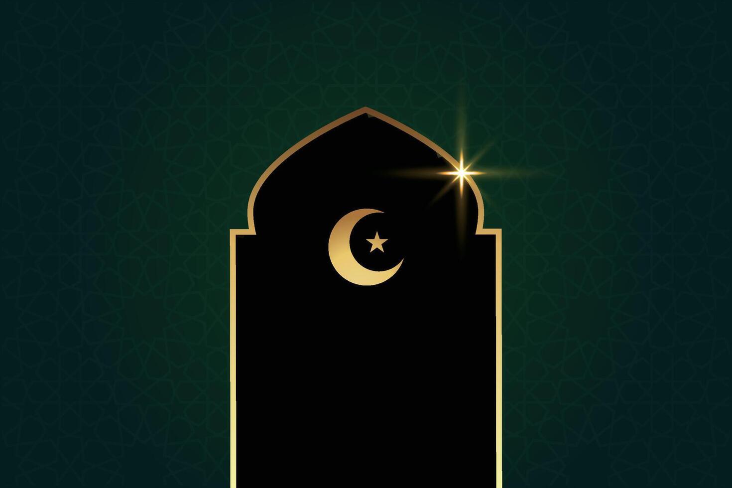 Eid al-Fitr, Ramadhan decorative greeting card vector