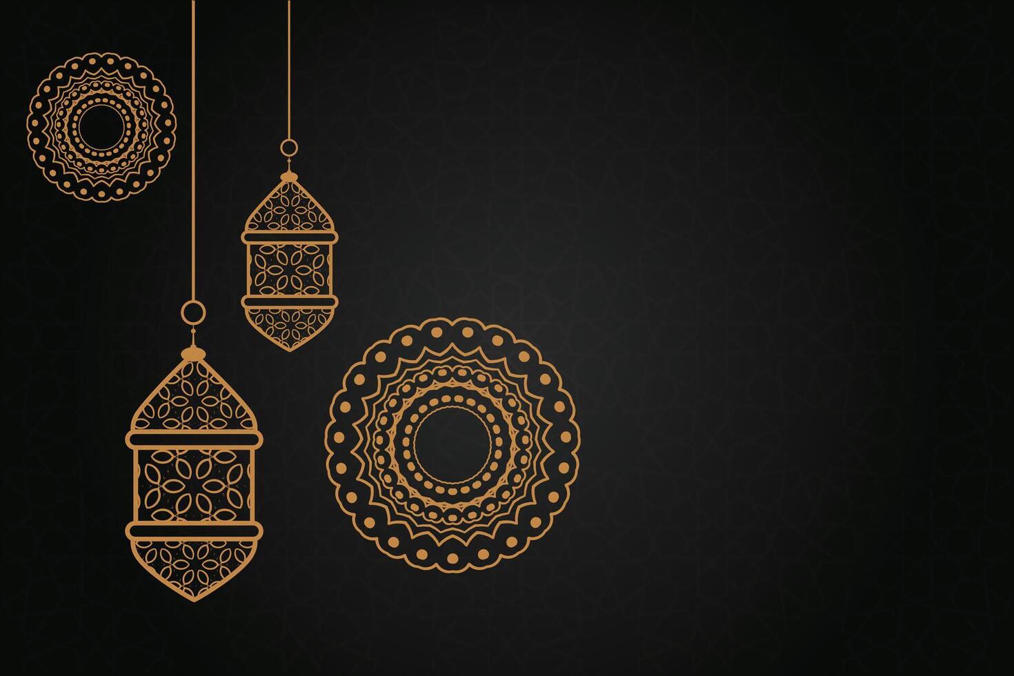 Eid al-Fitr, Ramadhan decorative greeting card vector