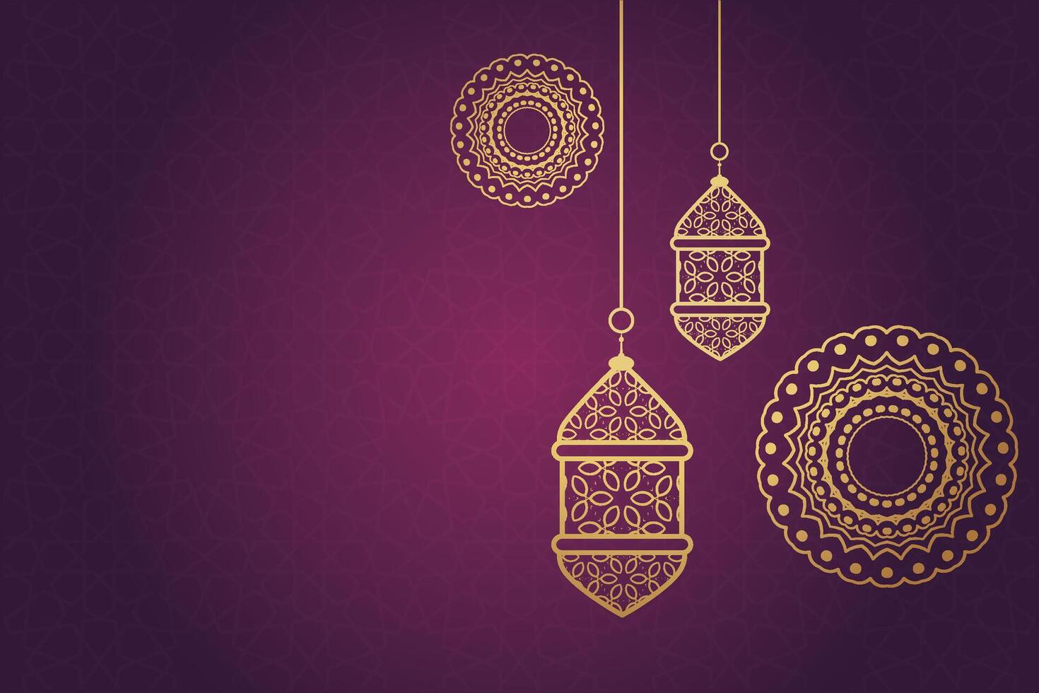Eid al-Fitr, Ramadhan decorative greeting card vector