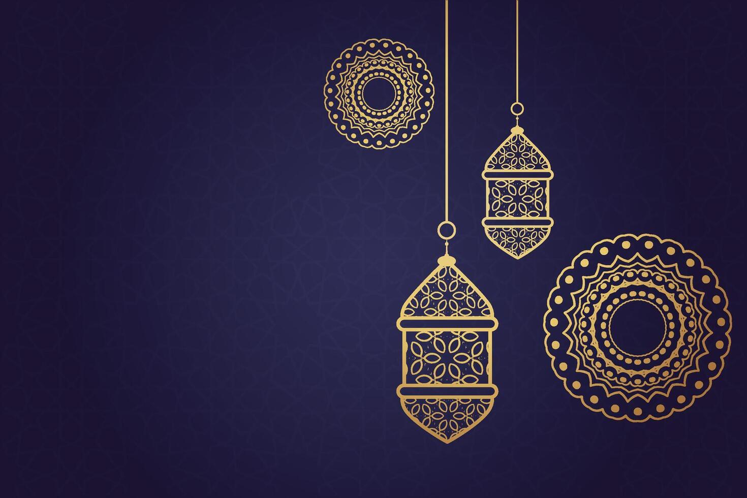 Eid al-Fitr, Ramadhan decorative greeting card vector