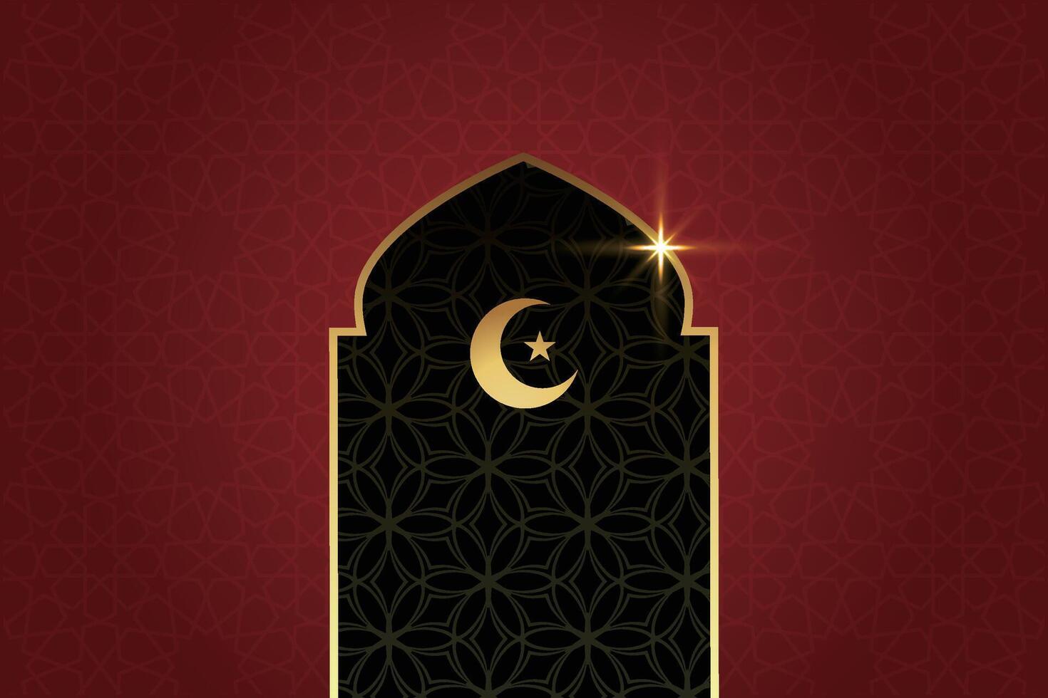 Eid al-Fitr, Ramadhan decorative greeting card vector