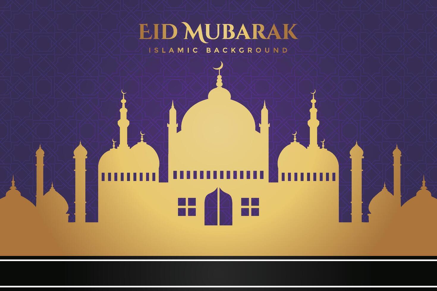 Eid al-Fitr, Ramadhan decorative greeting card vector