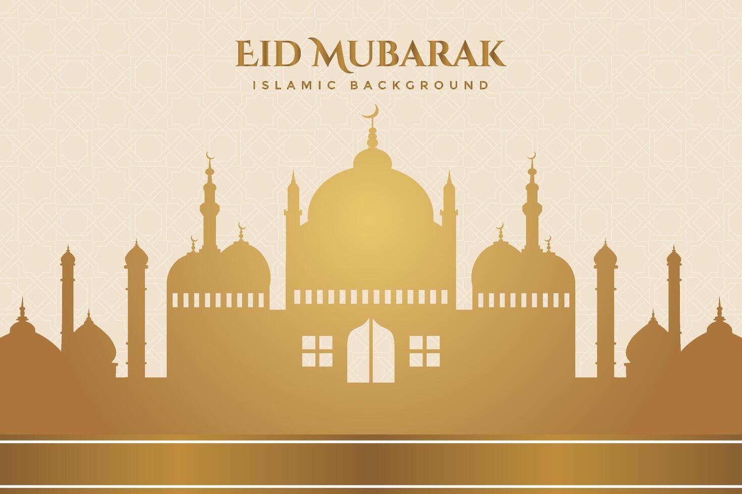 Eid al-Fitr, Ramadhan decorative greeting card vector