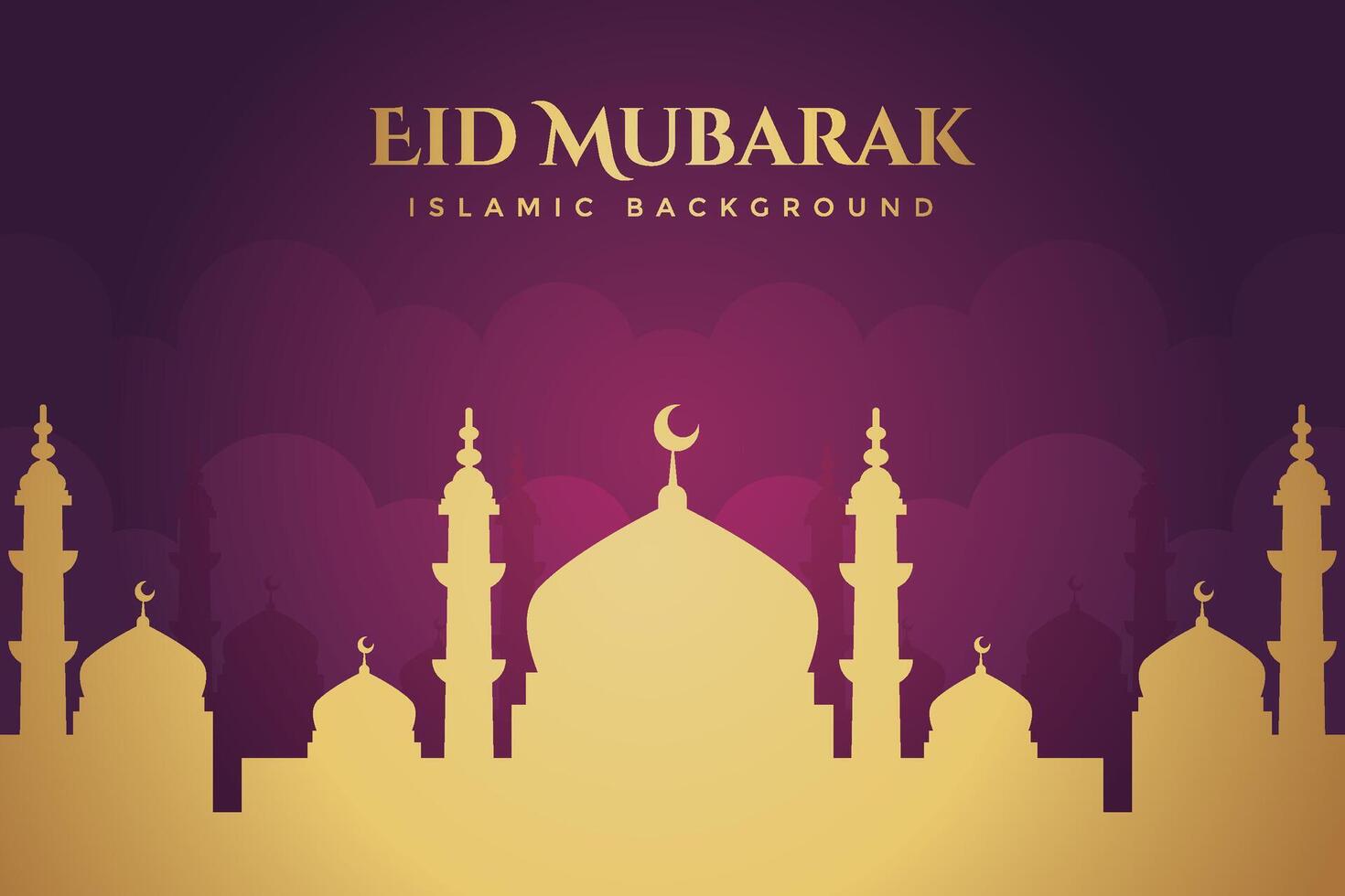 Eid al-Fitr, Ramadhan decorative greeting card vector