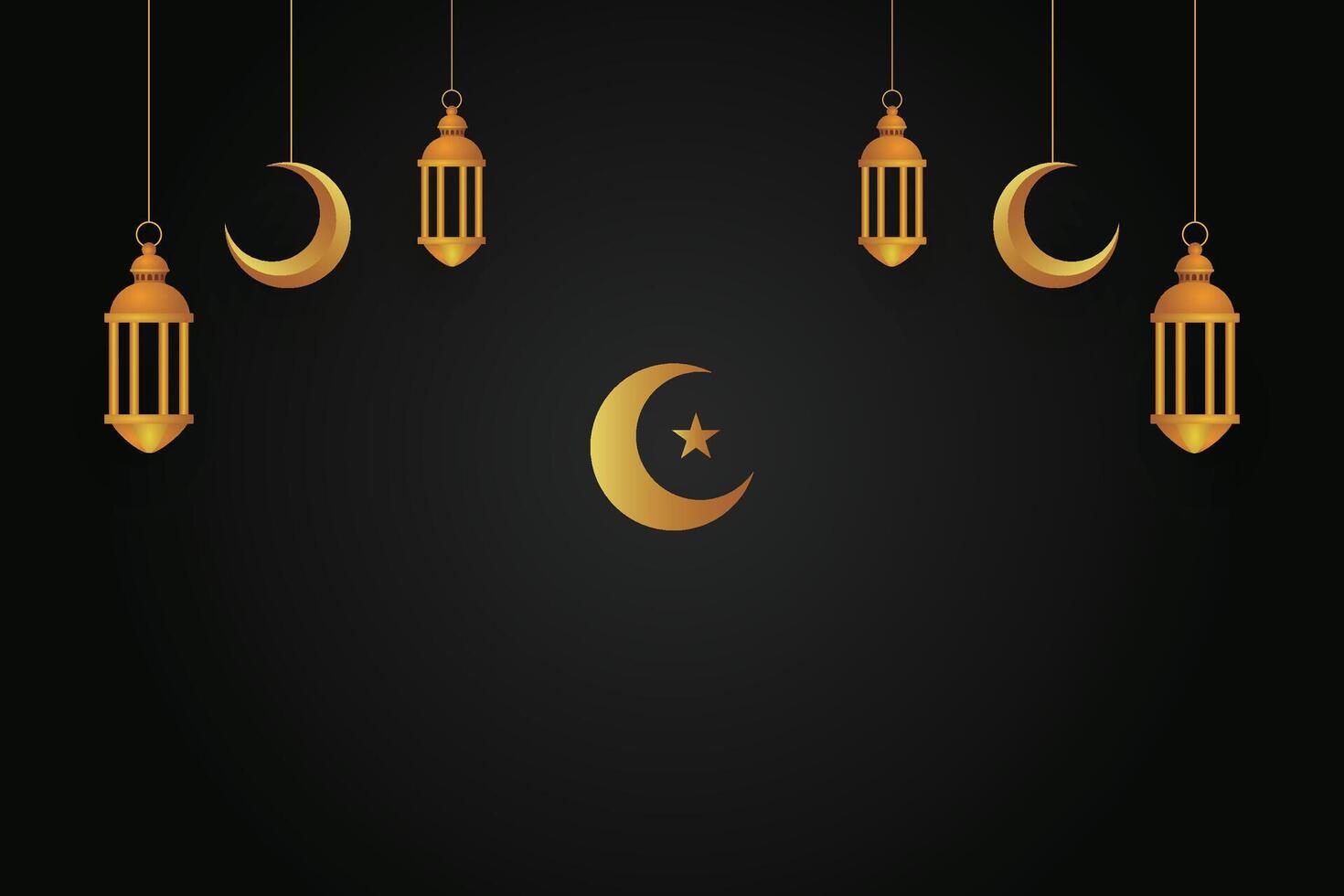 Eid al-Fitr, Ramadhan decorative greeting card vector