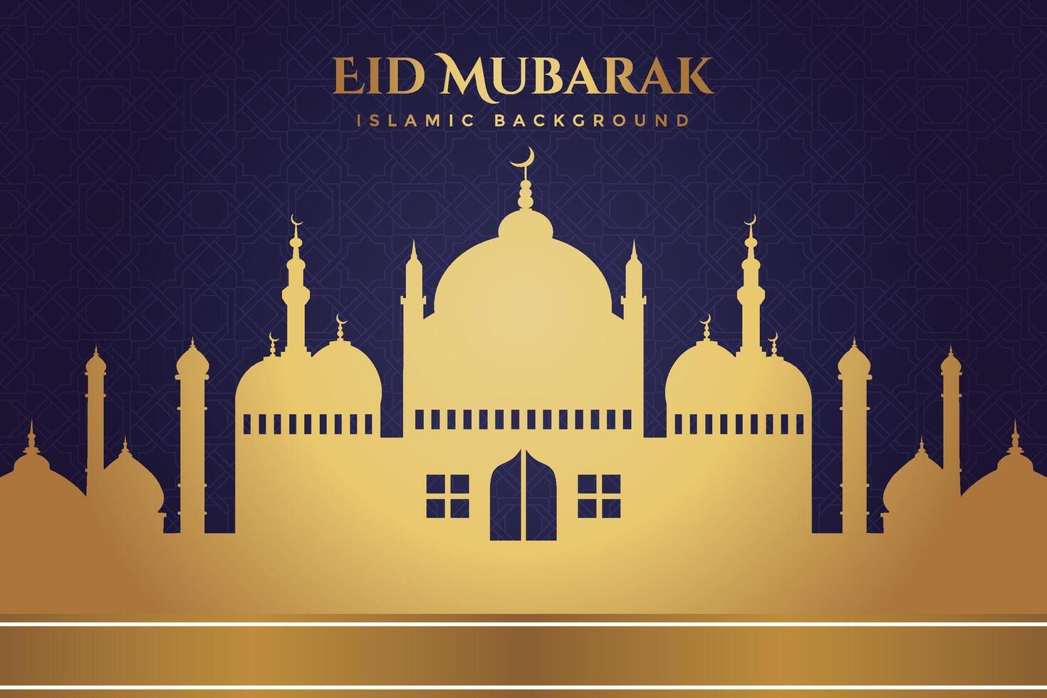 Eid al-Fitr, Ramadhan decorative greeting card vector