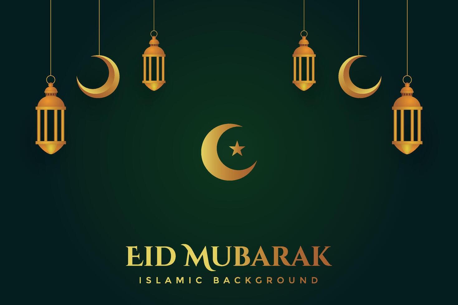 Eid al-Fitr, Ramadhan decorative greeting card vector
