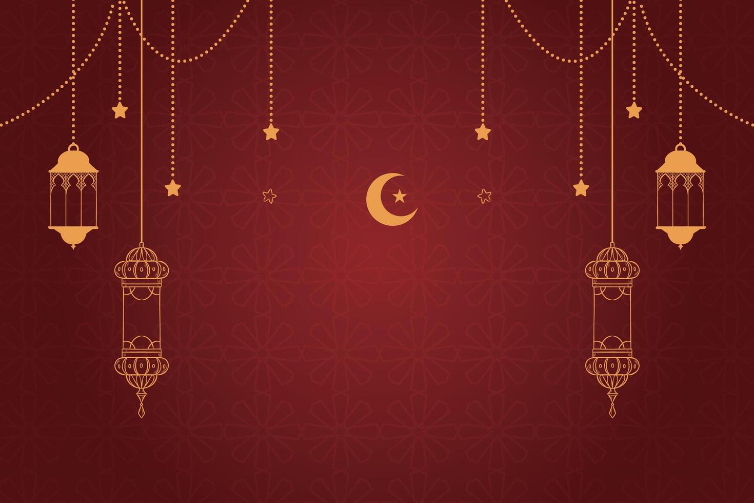 Eid al-Fitr, Ramadhan decorative greeting card vector
