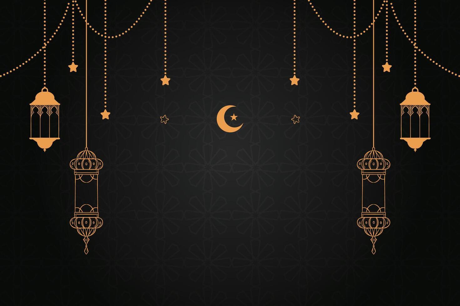 Eid al-Fitr, Ramadhan decorative greeting card vector