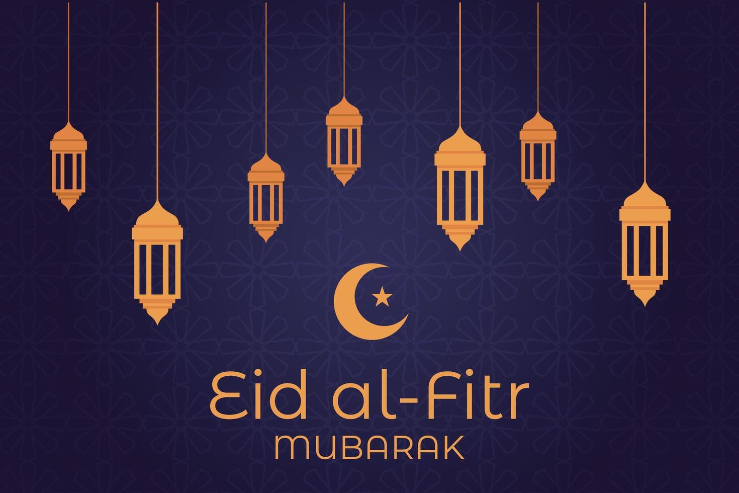 Eid al-Fitr, Ramadhan decorative greeting card vector